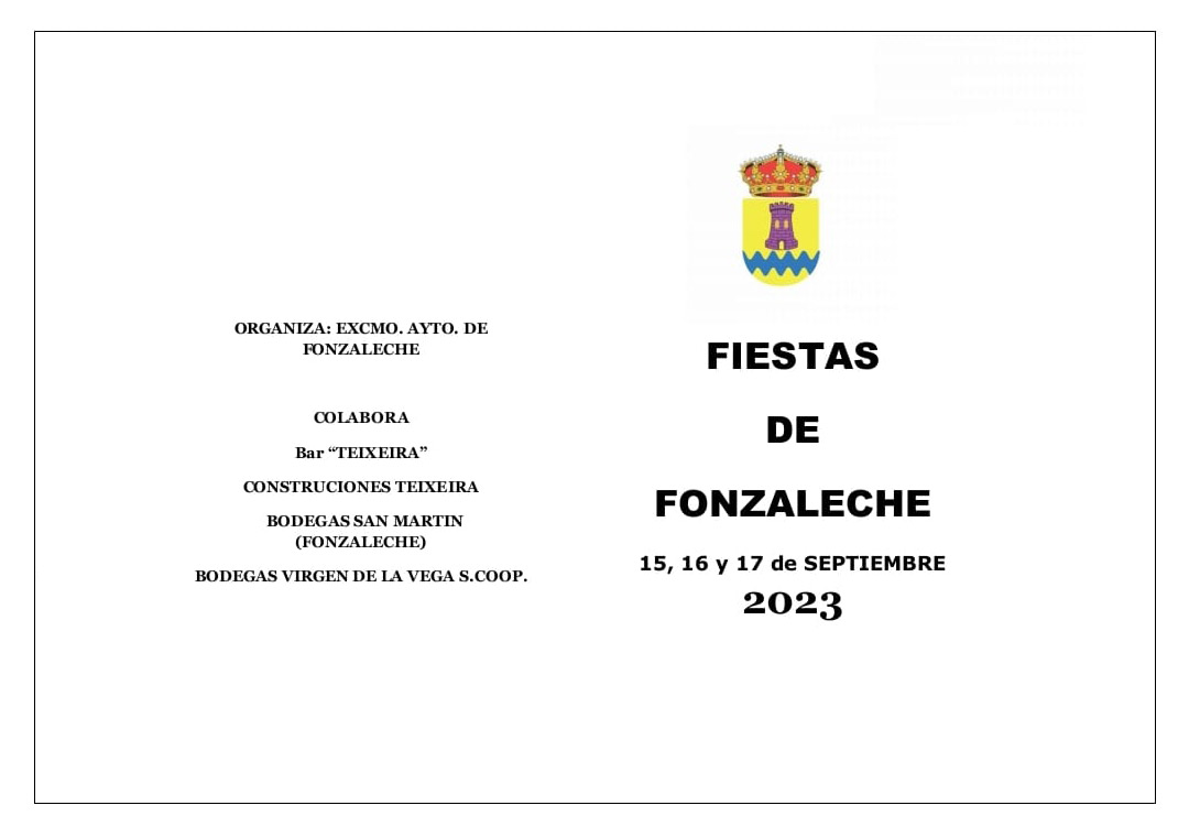 Fiestas de Fonzaleche Septiembre 2023
